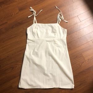 yellow striped sun dress